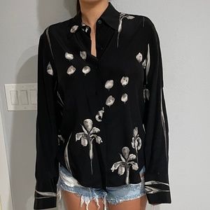 Vintage 100% Silk Blouse Sz 8